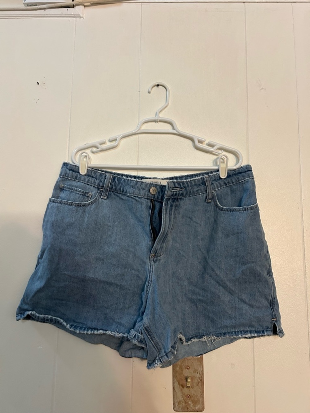 Hollister Medium Blue High-Rise Denim Shorts